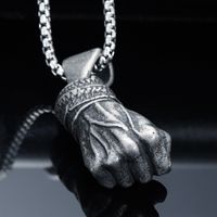 Hip-hop Hand Titanium Steel Polishing Men's Pendant Necklace main image 4
