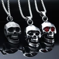 Casual Skull Titanium Steel Polishing Men's Pendant Necklace main image 5