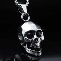 Casual Skull Titanium Steel Polishing Men's Pendant Necklace main image 4