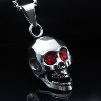 Casual Skull Titanium Steel Polishing Men's Pendant Necklace main image 3