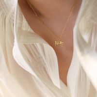 Elegant Glam Bow Knot Stainless Steel Plating 18k Gold Plated Necklace main image 1