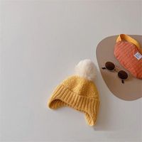 Children Unisex Cute Simple Style Solid Color Wool Cap sku image 5