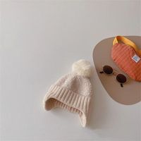 Children Unisex Cute Simple Style Solid Color Wool Cap sku image 1