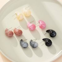 1 Pair Simple Style Water Droplets Irregular Stoving Varnish Arylic Ear Studs main image 1