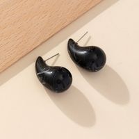 1 Pair Simple Style Water Droplets Irregular Stoving Varnish Arylic Ear Studs main image 3