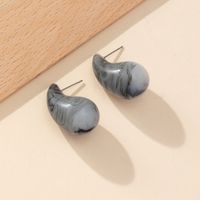1 Pair Simple Style Water Droplets Irregular Stoving Varnish Arylic Ear Studs main image 2