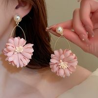 1 Paire Style Japonais Fleur Chiffon Boucles D'oreilles main image 6