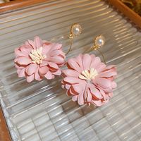 1 Pair Japanese Style Flower Cloth Drop Earrings main image 1