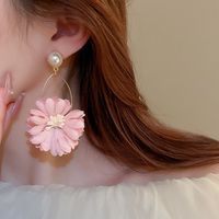 1 Pair Japanese Style Flower Cloth Drop Earrings main image 2