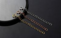 Simple Style Geometric Solid Color Sterling Silver Polishing Plating 14k Gold Plated Extension Chain main image 2