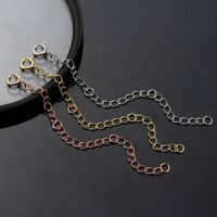 Simple Style Geometric Solid Color Sterling Silver Polishing Plating 14k Gold Plated Extension Chain main image 5