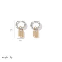 1 Pair IG Style Simple Style Lock Polishing Plating Stainless Steel 18K Gold Plated Drop Earrings sku image 5