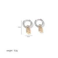 1 Pair IG Style Simple Style Lock Polishing Plating Stainless Steel 18K Gold Plated Drop Earrings sku image 2