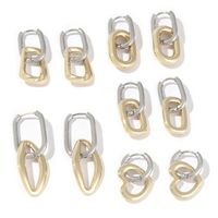 1 Pair Elegant Geometric Heart Shape Polishing Plating 304 Stainless Steel Copper Earrings main image 6