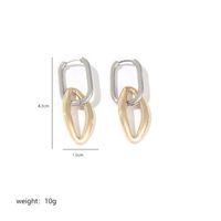 1 Pair Elegant Geometric Heart Shape Polishing Plating 304 Stainless Steel Copper Earrings sku image 8