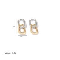 1 Pair Elegant Geometric Heart Shape Polishing Plating 304 Stainless Steel Copper Earrings sku image 3