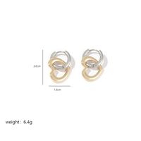 1 Pair Elegant Geometric Heart Shape Polishing Plating 304 Stainless Steel Copper Earrings sku image 1