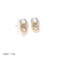 1 Pair Elegant Geometric Heart Shape Polishing Plating 304 Stainless Steel Copper Earrings sku image 4