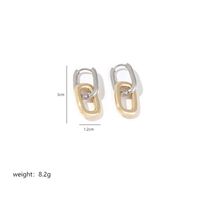 1 Pair Elegant Geometric Heart Shape Polishing Plating 304 Stainless Steel Copper Earrings sku image 5