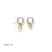 1 Pair Elegant Geometric Heart Shape Polishing Plating 304 Stainless Steel Copper Earrings sku image 2