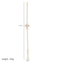 Shiny Cross Copper Plating Inlay Zircon 18k Gold Plated Bracelets sku image 1