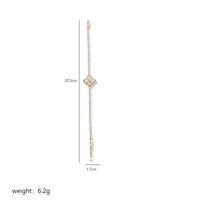 Ig Style Shiny Four Leaf Clover Copper Plating Inlay Zircon 18k Gold Plated Bracelets sku image 3