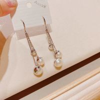 1 Pair Elegant Star Tassel Heart Shape Inlay Alloy Artificial Pearls Rhinestones Glass Earrings sku image 65