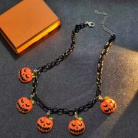 Übertrieben Kürbis Aryl Patchwork Halloween Unisex Halskette sku image 6