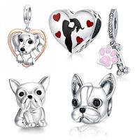 Casual Dog Sterling Silver Beaded Inlay Zircon Jewelry Accessories main image 1