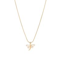 Simple Style Classic Style Dragonfly Whale Stainless Steel Plating Gold Plated Pendant Necklace main image 4