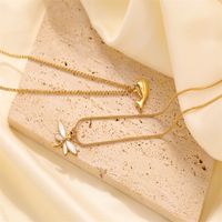 Simple Style Classic Style Dragonfly Whale Stainless Steel Plating Gold Plated Pendant Necklace main image 5