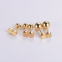 12 Pairs Simple Style Classic Style Round Polishing Plating Stainless Steel 18k Gold Plated Ear Studs main image 5