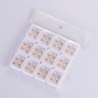 12 Pairs Simple Style Pearl Chrysanthemum Butterfly Plating Stainless Steel 18k Gold Plated Ear Studs sku image 1