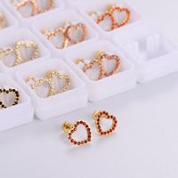12 Pairs Simple Style Pearl Chrysanthemum Butterfly Plating Stainless Steel 18k Gold Plated Ear Studs main image 2