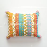 Ethnic Style Geometric Cotton Pillow Cases sku image 3