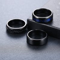 Casual Business Geometric Titanium Steel Plating Men's Rings main image 1