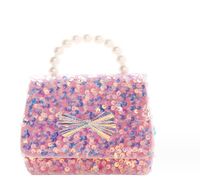 Girl's Mini All Seasons Superfine Fiber Sequins Cute Square Flip Cover Handbag main image 2