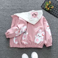 Casual Simple Style Rabbit Cotton Blend Girls Outerwear main image 2