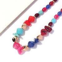 Sucré Bloc De Couleur Verre Irrégulière Femmes Collier main image 6