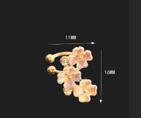 1 Piece Simple Style Flower Inlay Alloy Zircon Ear Cuffs sku image 1