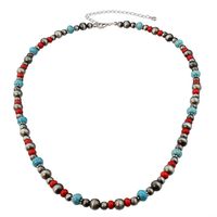 Vintage Style Handmade Ethnic Style Color Block Alloy Plastic Beaded Handmade Women's Necklace main image 2