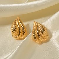 1 Pair IG Style Simple Style Solid Color 316 Stainless Steel  18K Gold Plated Ear Studs main image 1
