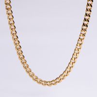 Hip-hop Rock Solid Color Stainless Steel Polishing Plating 18k Gold Plated Long Necklace sku image 4