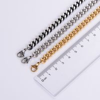 Hip-hop Rock Solid Color Stainless Steel Polishing Plating 18k Gold Plated Long Necklace main image 5