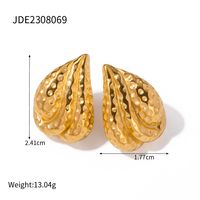 1 Pair IG Style Simple Style Solid Color 316 Stainless Steel  18K Gold Plated Ear Studs main image 2