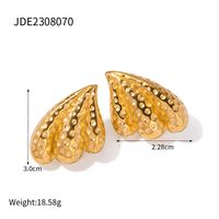 1 Pair Ig Style Simple Style Heart Shape Plating Stainless Steel 18k Gold Plated Ear Studs sku image 1