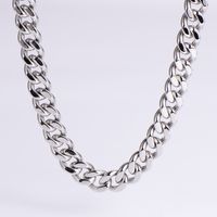 Hip-hop Rock Solid Color Stainless Steel Polishing Plating 18k Gold Plated Long Necklace sku image 9