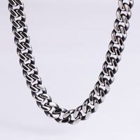Hip-hop Rock Solid Color Stainless Steel Polishing Plating 18k Gold Plated Long Necklace sku image 14