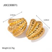 1 Pair Ig Style Simple Style Heart Shape Plating Stainless Steel 18k Gold Plated Ear Studs sku image 2