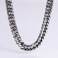 Hip-hop Rock Solid Color Stainless Steel Polishing Plating 18k Gold Plated Men's Long Necklace main image 7